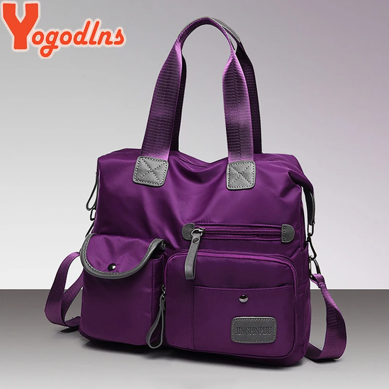 Yogodlns جديد وصول النايلون المرأة حقيبة ساع عارضة كبيرة قدرة السيدات حقيبة الإناث Crossbody حقائب كتف للماء Yogodlns جديد وصول النايلون المرأة حقيبة ساع عارضة كبيرة قدرة السيدات حقيبة الإناث Crossbody حقائب كتف للماء