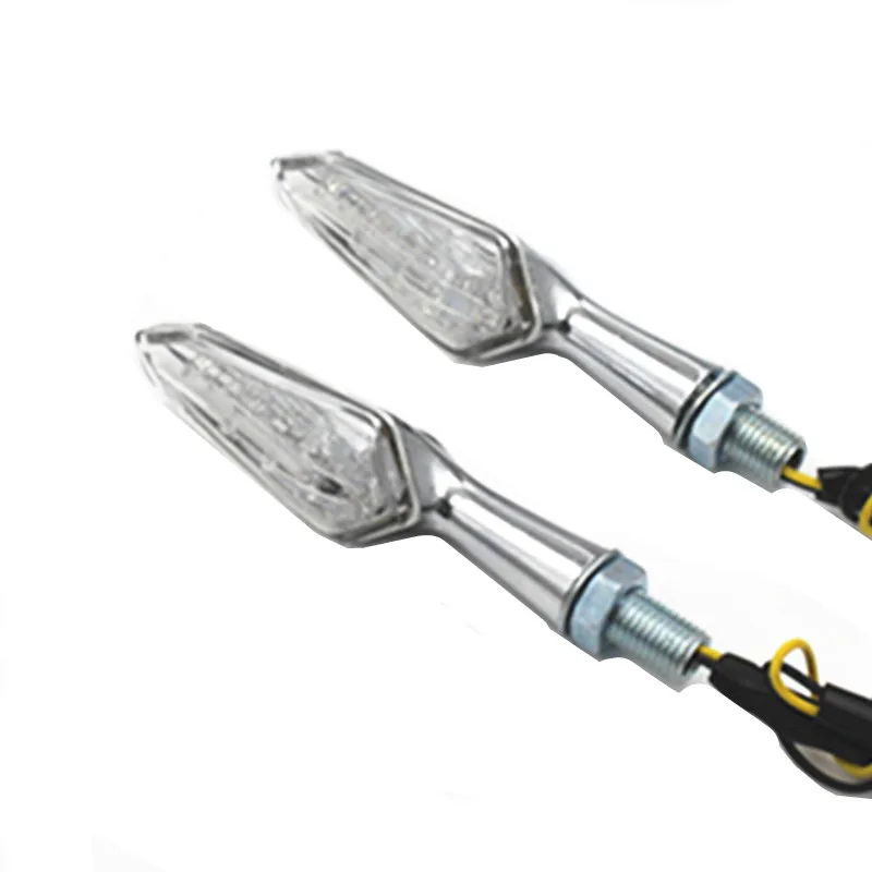 

2x Universal LED Motorcycle Bike 8MM Metal Turn Signal Indicator Light Blinker Cafe Racer For Harley Honda Yamaha Suzuki