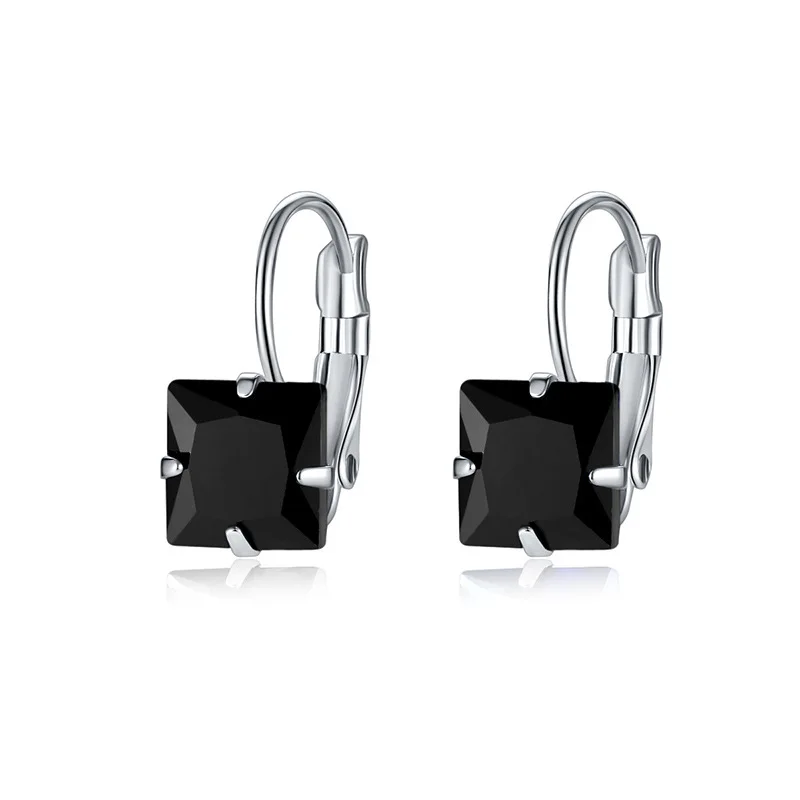 

UFOORO clip Earrings square romantic shiny crystal women Earrings WEDDING Fashion Style Girl jewelry gift Distribution BRO316
