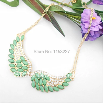 

new new fashion party queen angel wings diamante rhinestone necklace vners