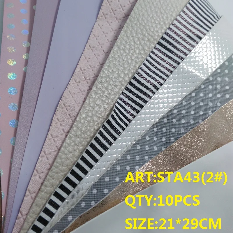 2 Прозрачный запас 1 комплект(10 шт.) 21X29 см Алиса блеск Cuero Sintetico блестящая кожа для DIY аксессуары для волос ремесло STA43 - Цвет: 2