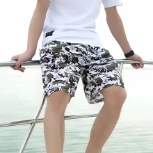 Повседневные шорты летние свободные быстросохнущие мужские пляжные брюки спортивные шорты для отдыха Seven-point большие мужские брюки