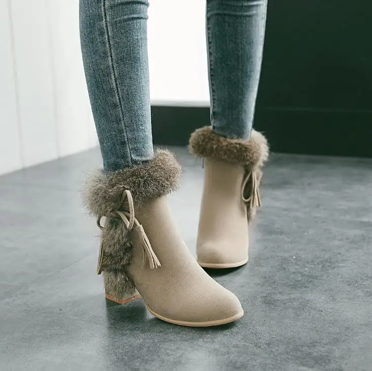 

Magic Baini ladies snow boots, non-slip wear-resistant, warm and comfortable, exquisite workmanship, product phase perfect, beau