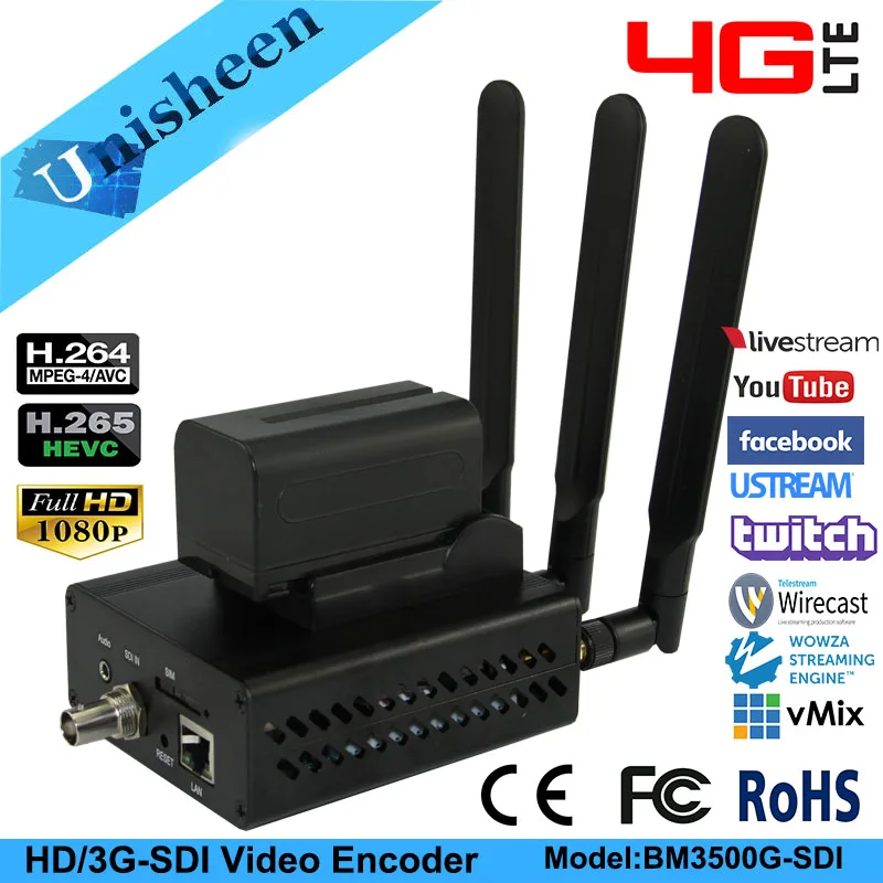4G Stream H.265 wifi SDI Video Encoder SDI Transmitter ip encoder live