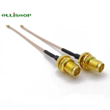 ALLISHOP 10 см RP SMA Jack к U. FL IPX IPEX RG178 кабель прямой RP SMA Female(штырь) к uFL/u. FL/IPX Соединительный пигтейльный кабель