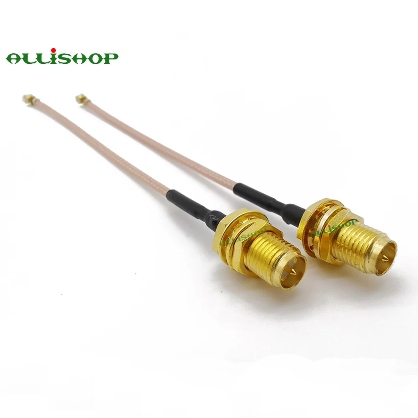 Кабель ALLISHOP 10 см RP SMA Jack к U.FL IPX IPEX RG178 прямой (штырьковый) uFL/u.FL/IPX соединительный