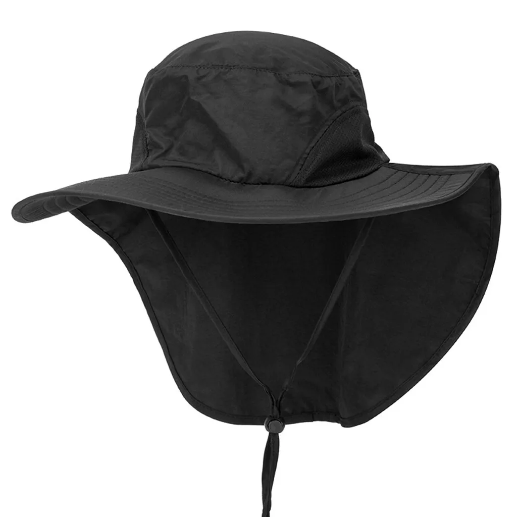 

SAGACE hats Unisex Summer Wide Brim Sun Hat with Neck Flap Fishing Safari Cap for Outdoor Hiking travel modis casquette 404
