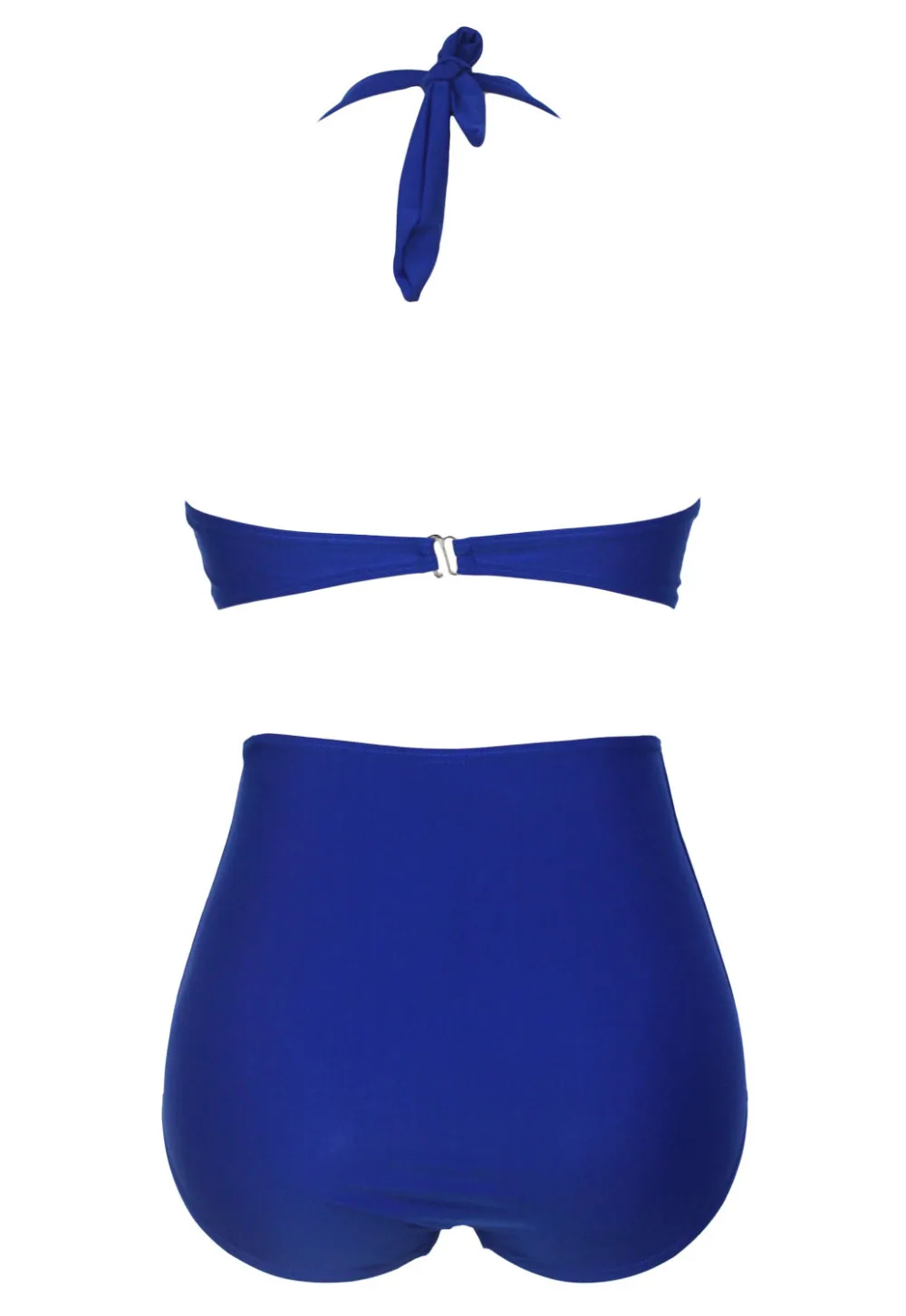 Solid-Blue-Halter-Bikini-Swimsuit-LC41420-3-4
