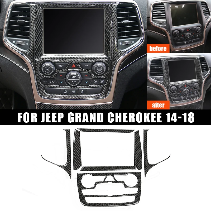Pcmos интерьерные аксессуары для Jeep Grand Cherokee- углеродное волокно стиль gps навигационная панель накладка