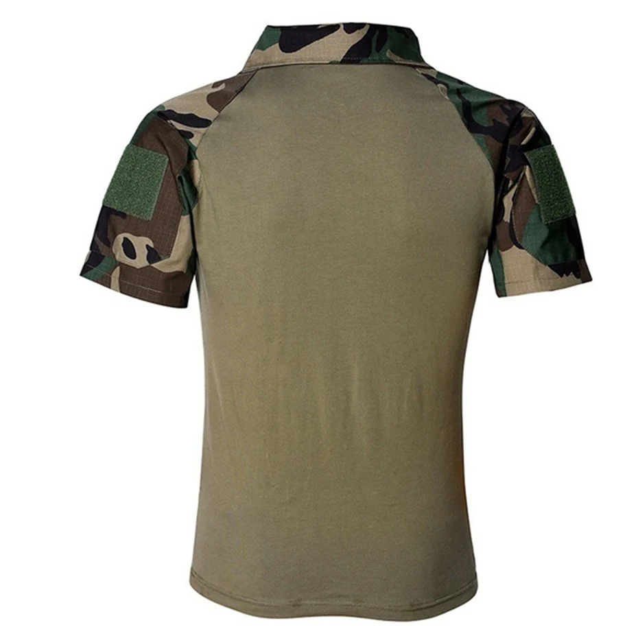 Men Summer Army Combat Tactical Polo Shirt Military Short Sleeve Camo ...