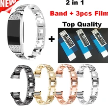 COMLYO часы из нержавеющей стали ремешок для умный Charge 2 умный ремень с защитной пленкой для Charge 2 браслет