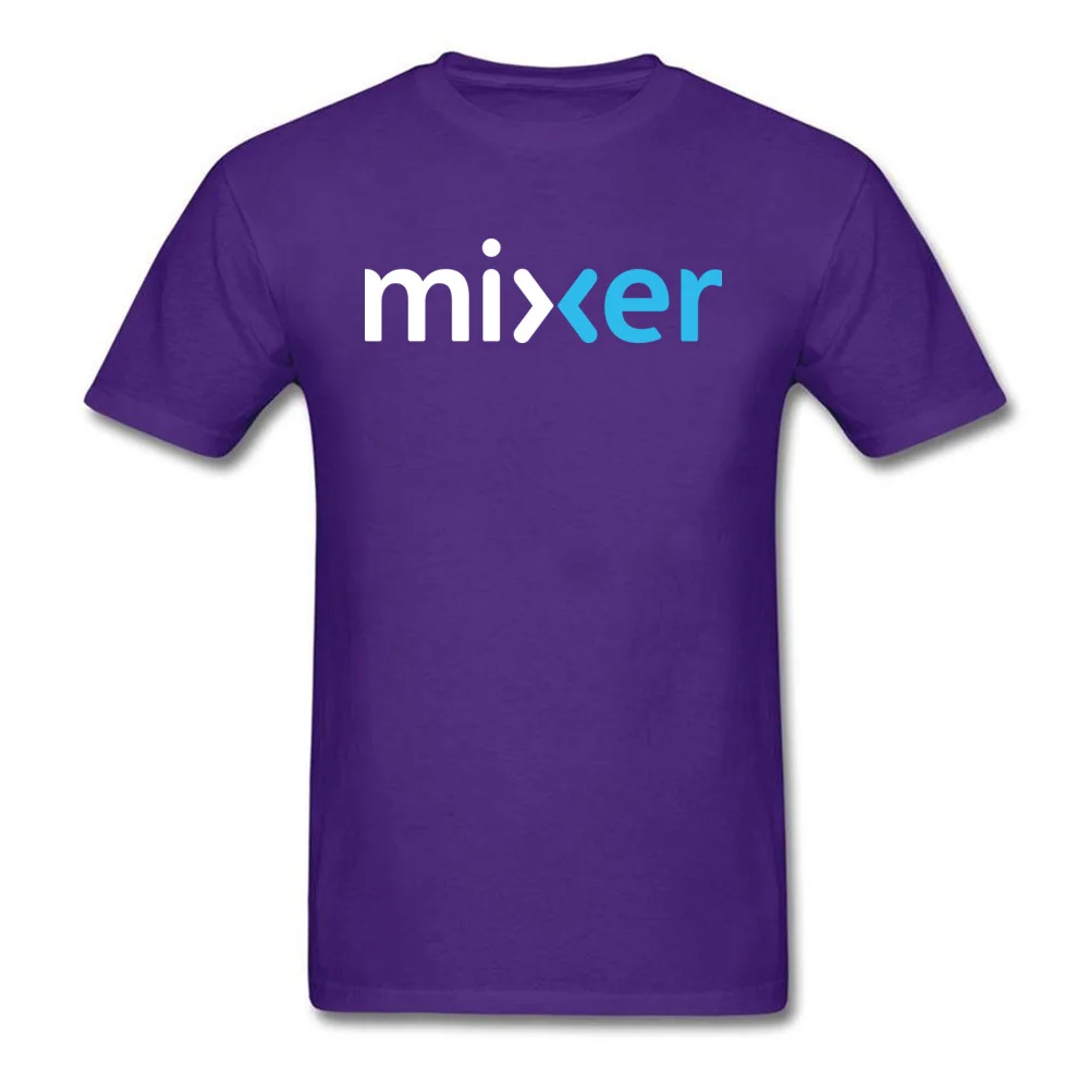 Mixer Logo Man 2018 New Design Tees Round Neck ostern Day 100% Cotton Top T-shirts 3D Printed Short Sleeve Top T-shirts Mixer Logo  purple