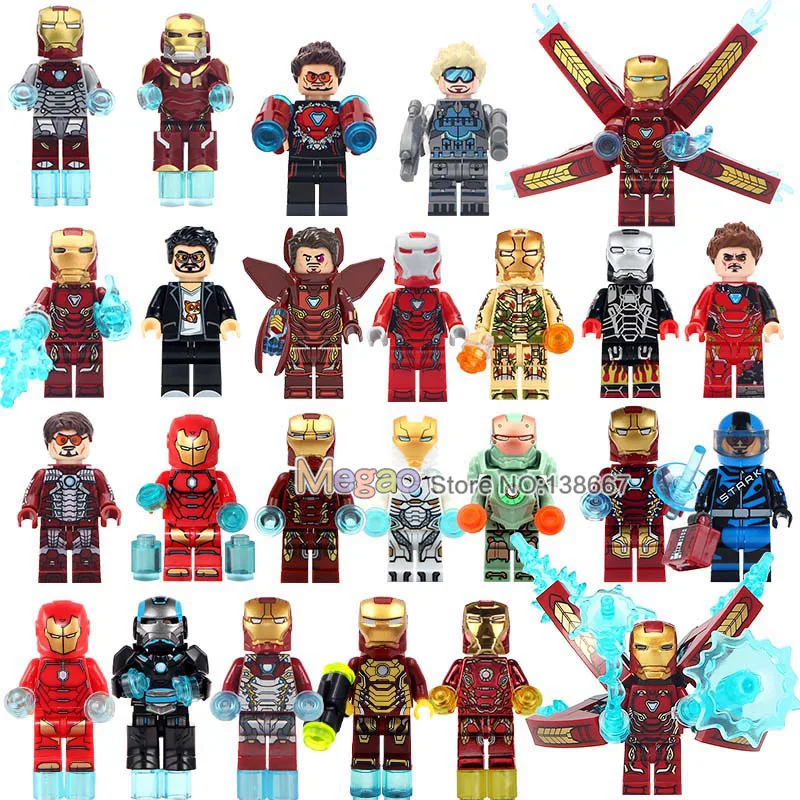 

Single Sale Iron Man Mark Super Hero Figure Ironman Dance Girl mark MK Tony Model Collection Building Blocks Children Gift Toys