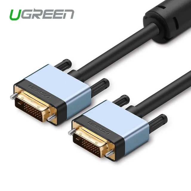 Best Price Ugreen High quality DVI to DVI DVI-D 24+1 adapter Gold plated Male to Male Dual Link Cable For TFT Monitor XC1192 Best Price Ugreen High quality DVI to DVI DVI-D 24+1 adapter Gold plated Male to Male Dual Link Cable For TFT Monitor XC1192