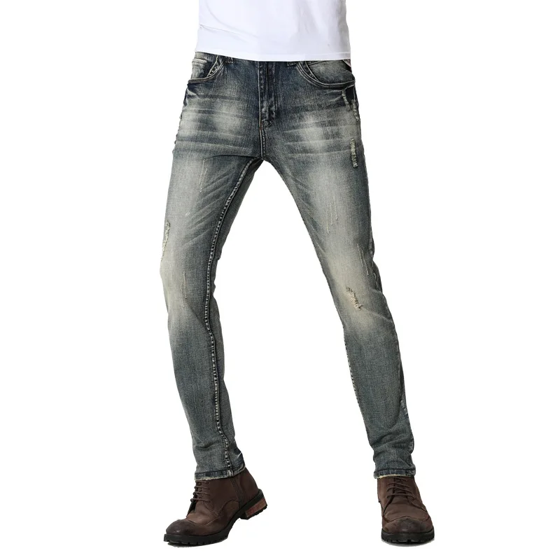 

New Brand Jeans 2019 Spring Summer Fashion Hip Hop Skinny Ripped Stretch Slim Straight Denim Biker Pants Plus Size