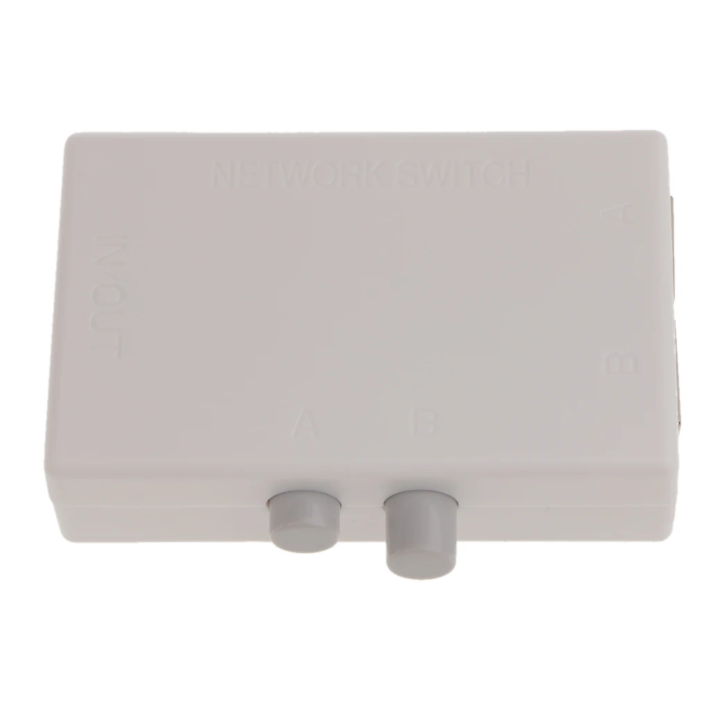 MT-VIKI 2Ports AB Manual Network Sharing Switch Box 100 Mbps 2 In 1 Out