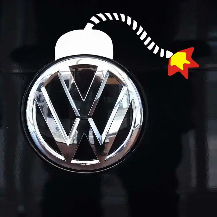 2 Colors Funny The Bomb Lead Car Badge Emblem Car Stickers For Volkswagen Vw Beetle Polo Golf Cc Touareg Tiguan Passat Scirocco Badge Graphics Sticker Discountstickers Tv Aliexpress