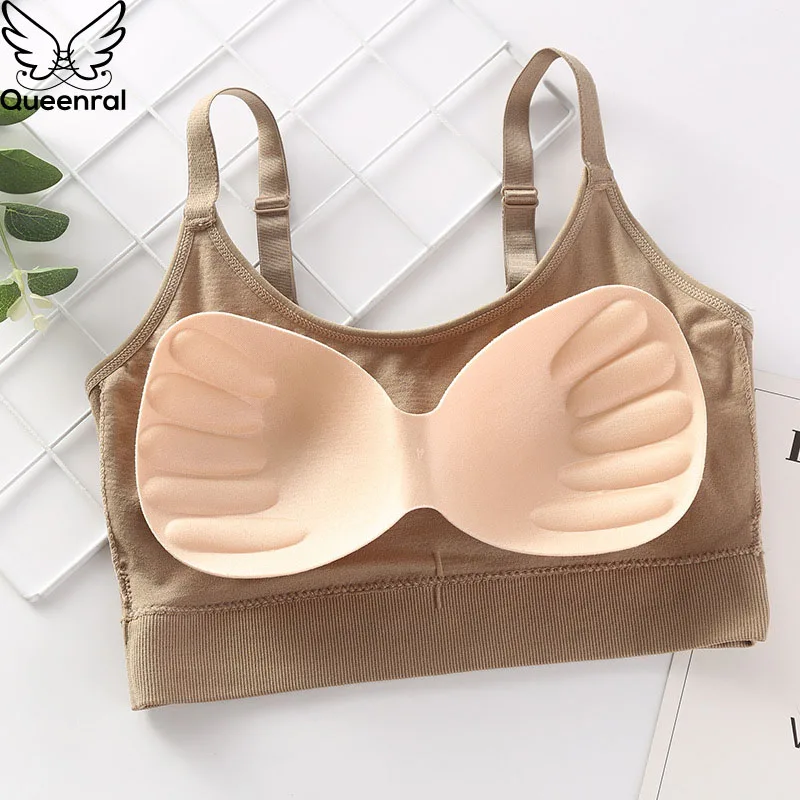 Queenral бюстгальтеры пуш ап для женщин нижнее белье BH Bralette беспроводной бюстгальтер