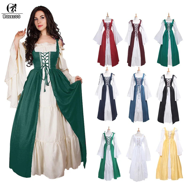 Womans Renaissance Victorian Medieval Gothic Long Dresses For