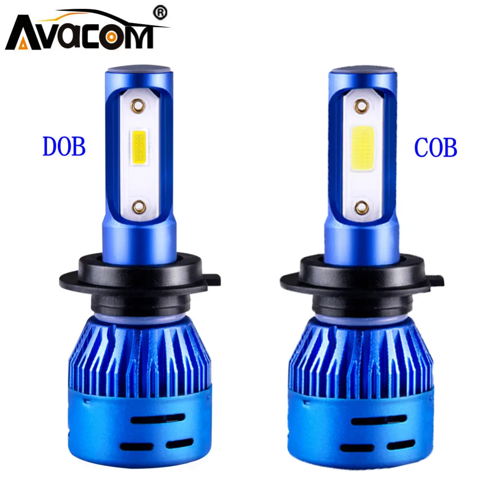Avacom 2 шт Мини Светодиодные Автомобильные Лампы H1 H7 12V светодиодный H11 9005/HB3 9006/HB4 24V