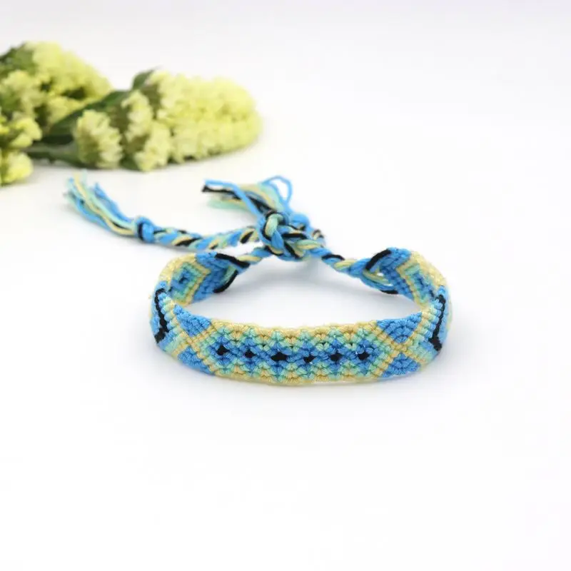 #*Cheap Bohemia Nepal Ethnic Indian Handmade Cotton Rope String Woven Friendship Braid Wrap Bracelets For Women Men Girls Gift Jewelry