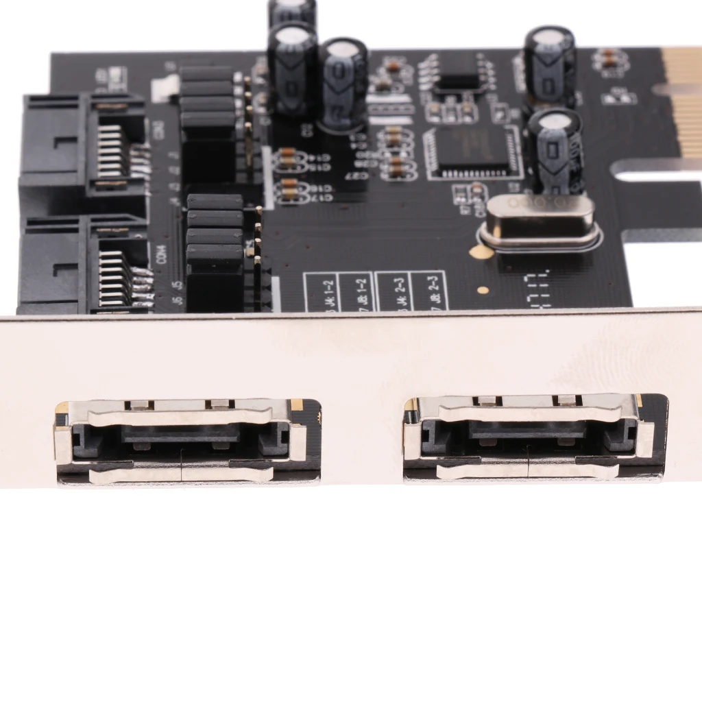 Dovewill Desktops PCIE to 2xSATA3.0 /2x ESATA 6Gbps Expansion Controller Adapter Card