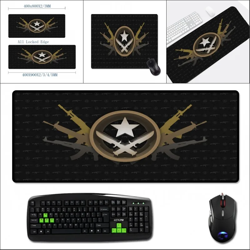 

Mairuige for Fps Game Lovers 400x900MM Big Mouse Pad Table Mats Csgo Pattern Printed Counter Strike Global Offensive Gaming Mat