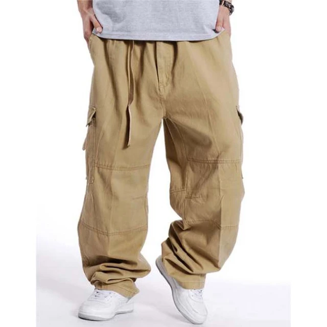 Plus Size Big Men Cargo Pants Casual  Big Tall Men Cargo Pants - Large Men  Pants - Aliexpress