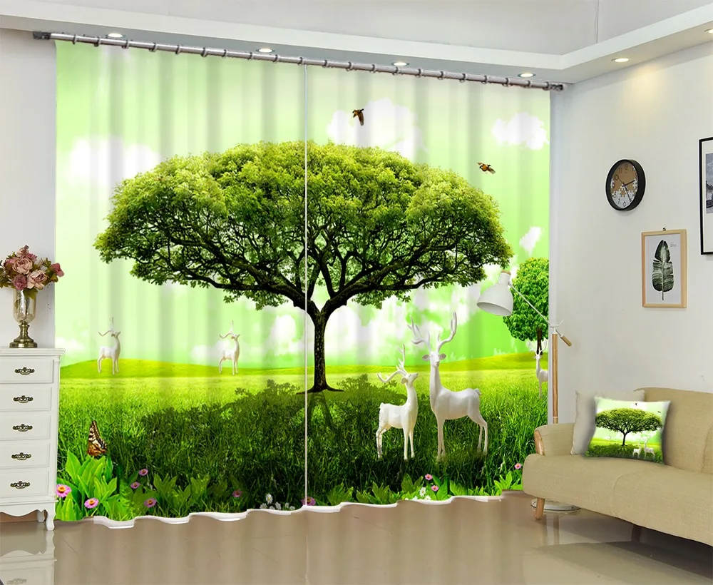tree curtains for living room