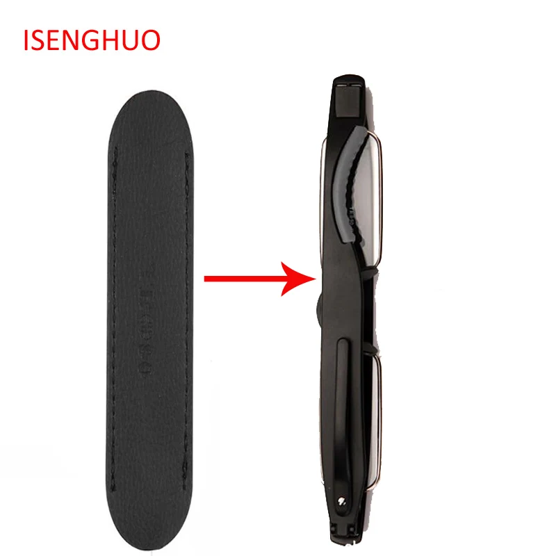 

ISENGHUO Folding Reading Glasses with Leather Case Mini Pocket Reader Flat Thin Presbyopia +1.0 to +3.5