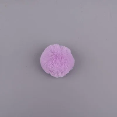 violet 9 см помпон с искуственным мехом самодельный брелок пушистый шарик-Кролик сумка шар-помпон брелок кулон poret clef для DIY - Цвет: violet
