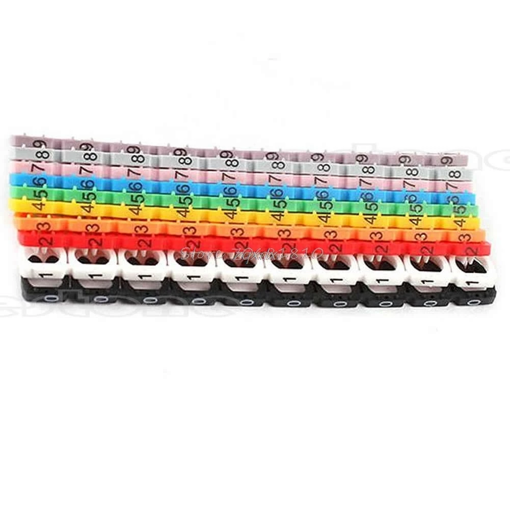 

100Pcs RJ45 RJ11 RJ12 Color Numeric Cable Label Mark New Drop ship