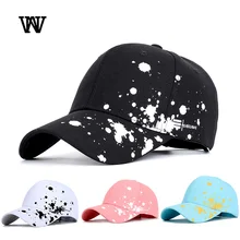 Граффити точки брызги чернил Snapback кепки в стиле хип-хоп Женская Бейсболка для мужчин женщин уличная дальнобойская Кепка черный gorra BQM-CZX56