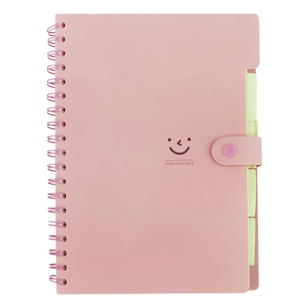 Spiral Subject Notebook w/ Index Tab Refillable Lined Notepads