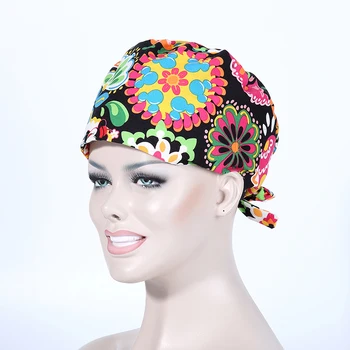 

2020 Sale New Medical Uniforms 2020 Cotton Surgical Caps Women ,doctor And Nurse Medical 100% Woman Print Cap 2020044
