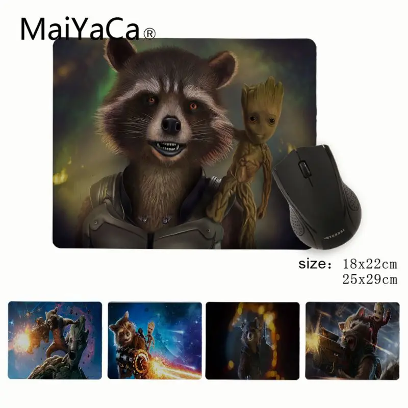 

MaiYaCa Your Own Mats Groot Rocket Raccoon Customized laptop Gaming small mouse pad PC Computer Mousepad For PC Laptop Notebook