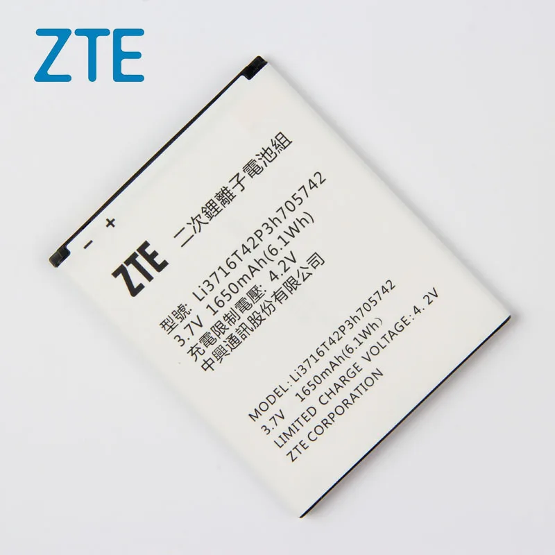 

Original ZTE Li3716T42P3h705742 Phone battery For ZTE Q30 Q30c Q301 Q301C Q301T CG503 1650mAh