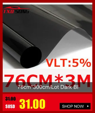 Премиум VLT 20% 50x300 см/Лот, черная тонированная пленка для окна автомобиля, 1 слой, для автомобиля, дома, коммерческое солнечное окно, Тонировочная пленка