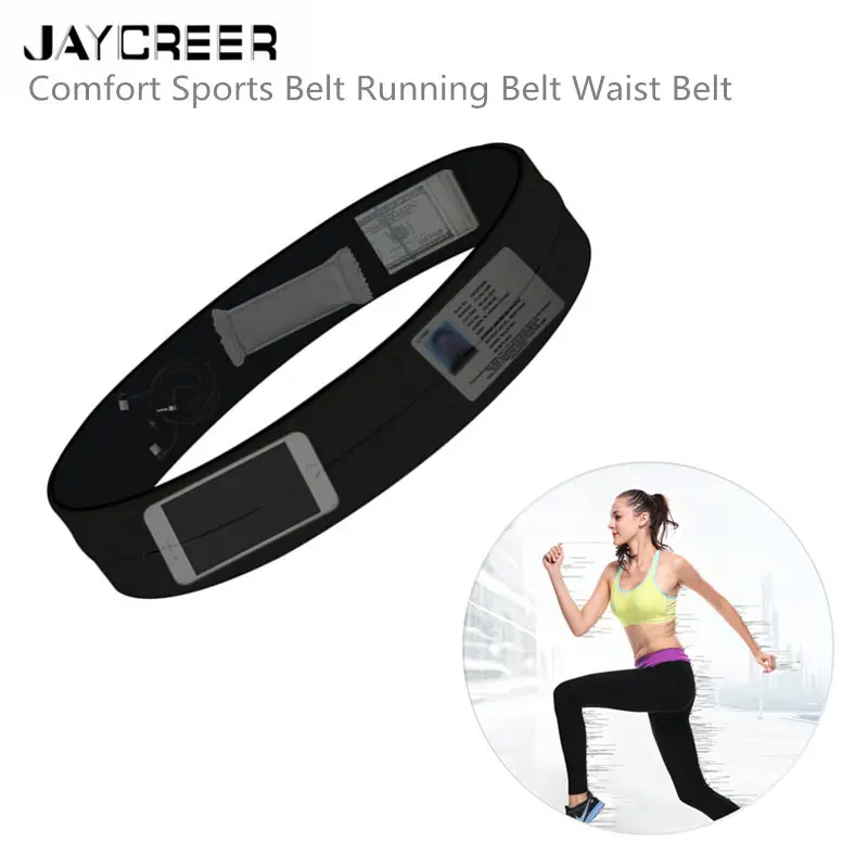 

JayCreer Universal Comfort Sports Belt Running Belt Waist Waist Packs Fits All Phones, Unisex For Travel Sport Outdoors