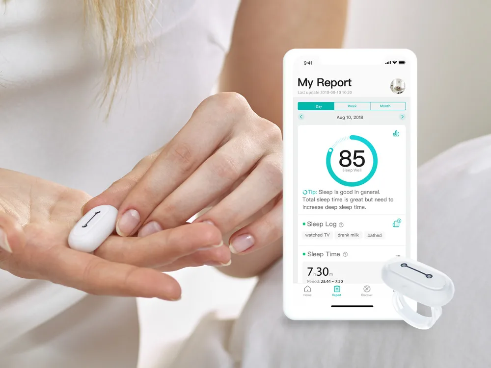 Original SLEEPON GO2SLEEP Smart Wearable Ring Fitness Bracelet AI