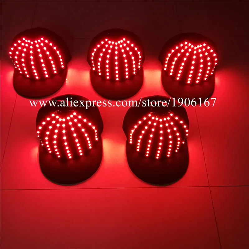 

Nightclub 5 PCS Fashion LED Light Up Stage Show Baseball Caps Led Luminous Party DJ Hat Led Camping Travel Sport Headwear