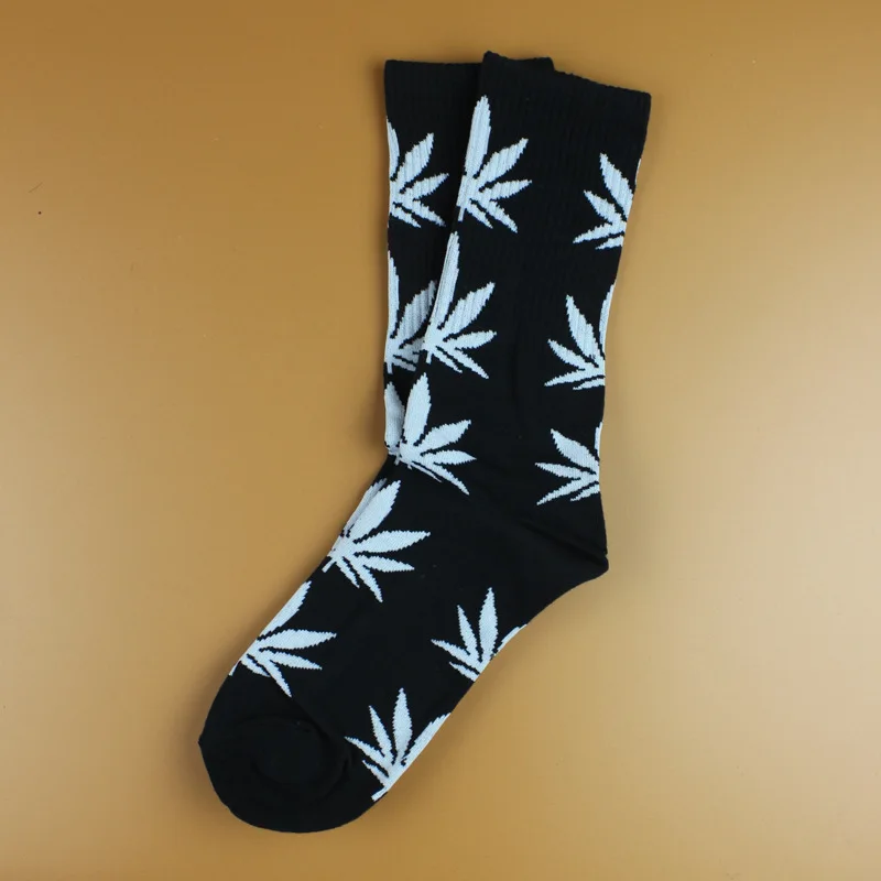 Новейшая мода, весенние носки с листьями клена, с принтом сорняков, скейтборд, носки в стиле хип-хоп, Meias, унисекс, 3D мужские носки для пары, 1 пара - Цвет: 24