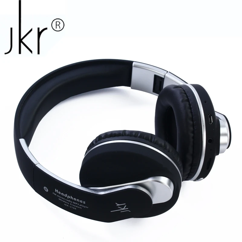 Беспроводная Bluetooth-гарнитура JKR-218B наушники с микрофоном поддержка TF-музыки FM для