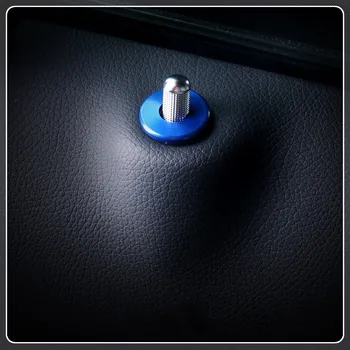 

For Mercedes-Benz C-Class W205 / GLC X253 2015-2019 Car Interior Door Bolt Circle Decorative Cover Trim 4PCS Auto Accessories