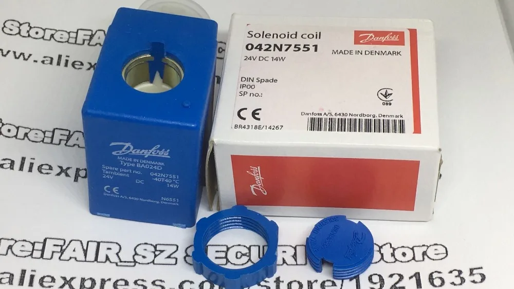 Danfoss 24 В DC 14 Вт электромагнитный клапан катушки 042N7551 электромагнитный клапан Danfoss 042N серии