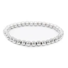 Poshfeel 6 мм титановые стальные шарики бусины браслет Pulseras мужской браслет для лучшего друга MBR170325