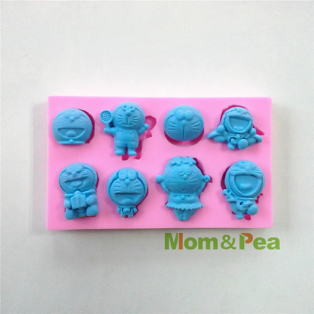 

0537 бесплатная доставка силиконовая форма в форме мультяшного кота Mom & Pea украшение торта помадный торт 3D форма пищевого класса