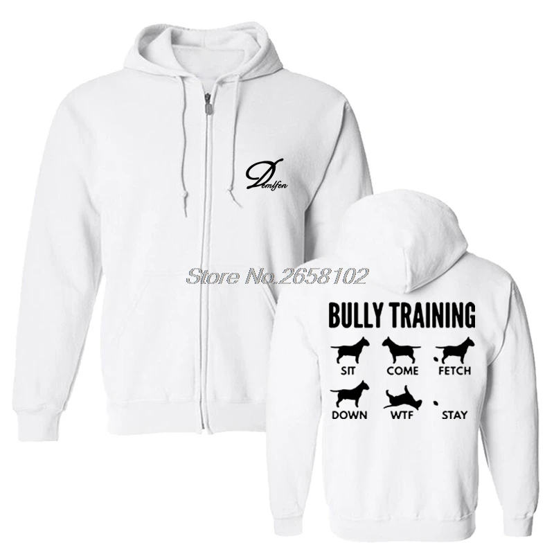 Забавный бультерьер Bully тренировочный Принт толстовки Весна Осень мужские