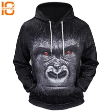 TENNEIGHT новые спортивные толстовки для мужчин с капюшоном Orangutan 3D Печатный свитер с капюшоном мужская спортивная одежда свитшоты