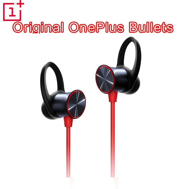 

Original Oneplus Bullets Wireless Earphones Free Your Music Magnetic Mic Control Fast Charge Support aptXTM Red